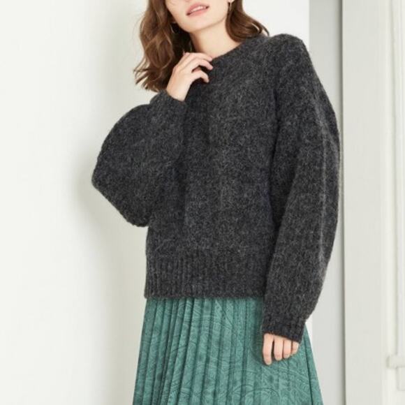 A New Day Balloon Sleeve Charcoal Gray Sweater Women's Size Small - Picture 1 of 7